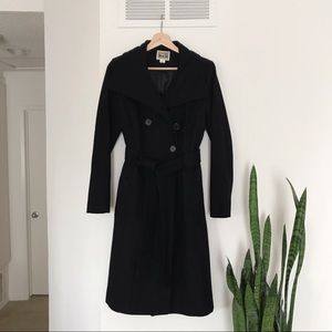 Wool Coat black mid-length
